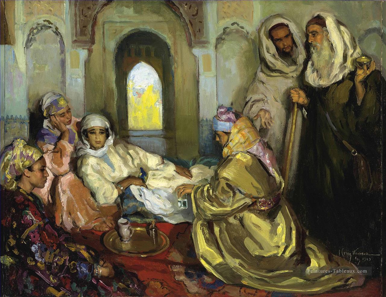 Marocain intérieur genre Araber Peintures à l'huile